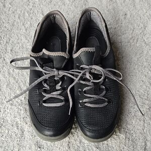 Black and Gray Athletic Shoes